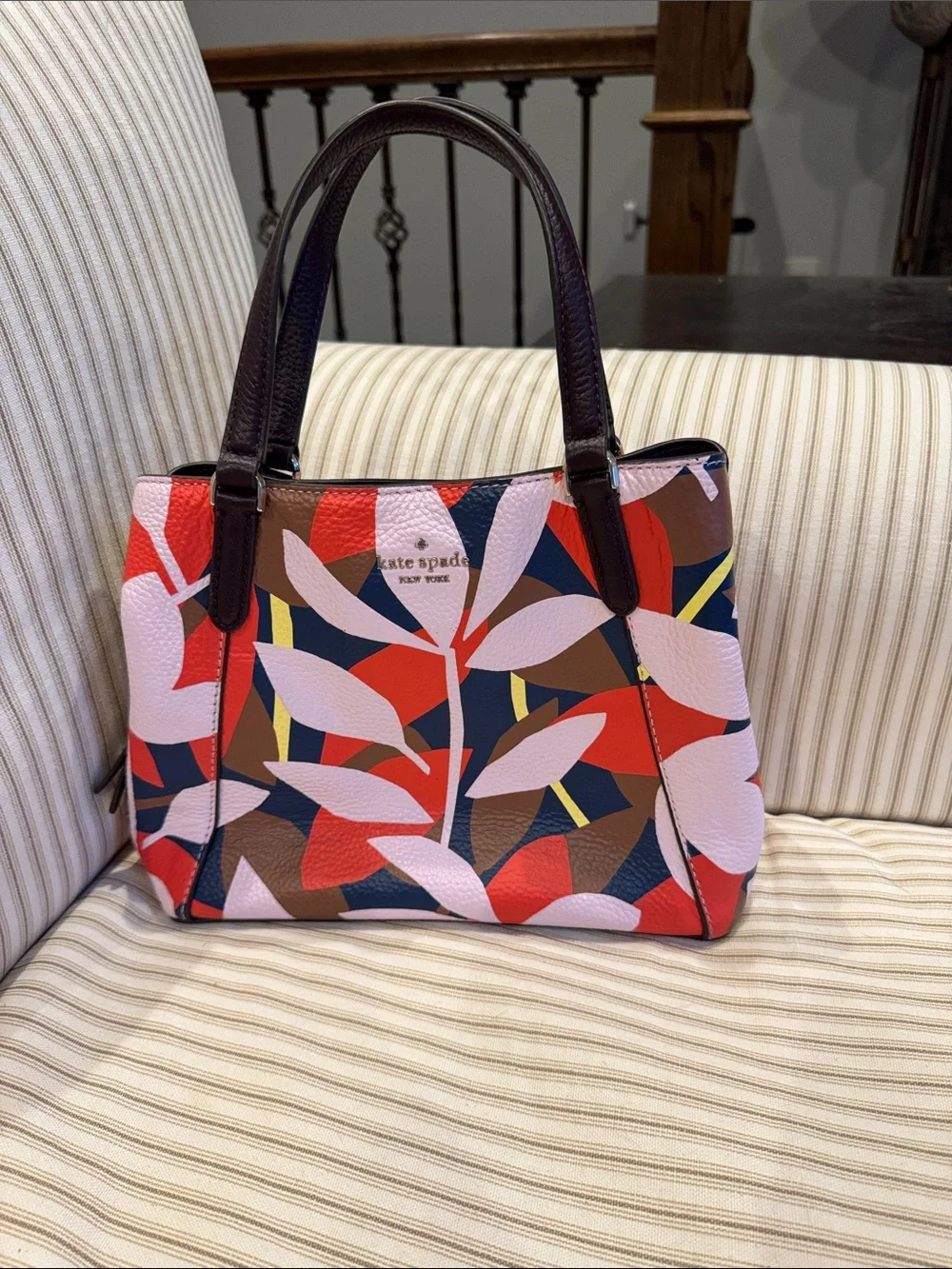 Kate Spade Jackson floral toss Medium Satchel handbag purse